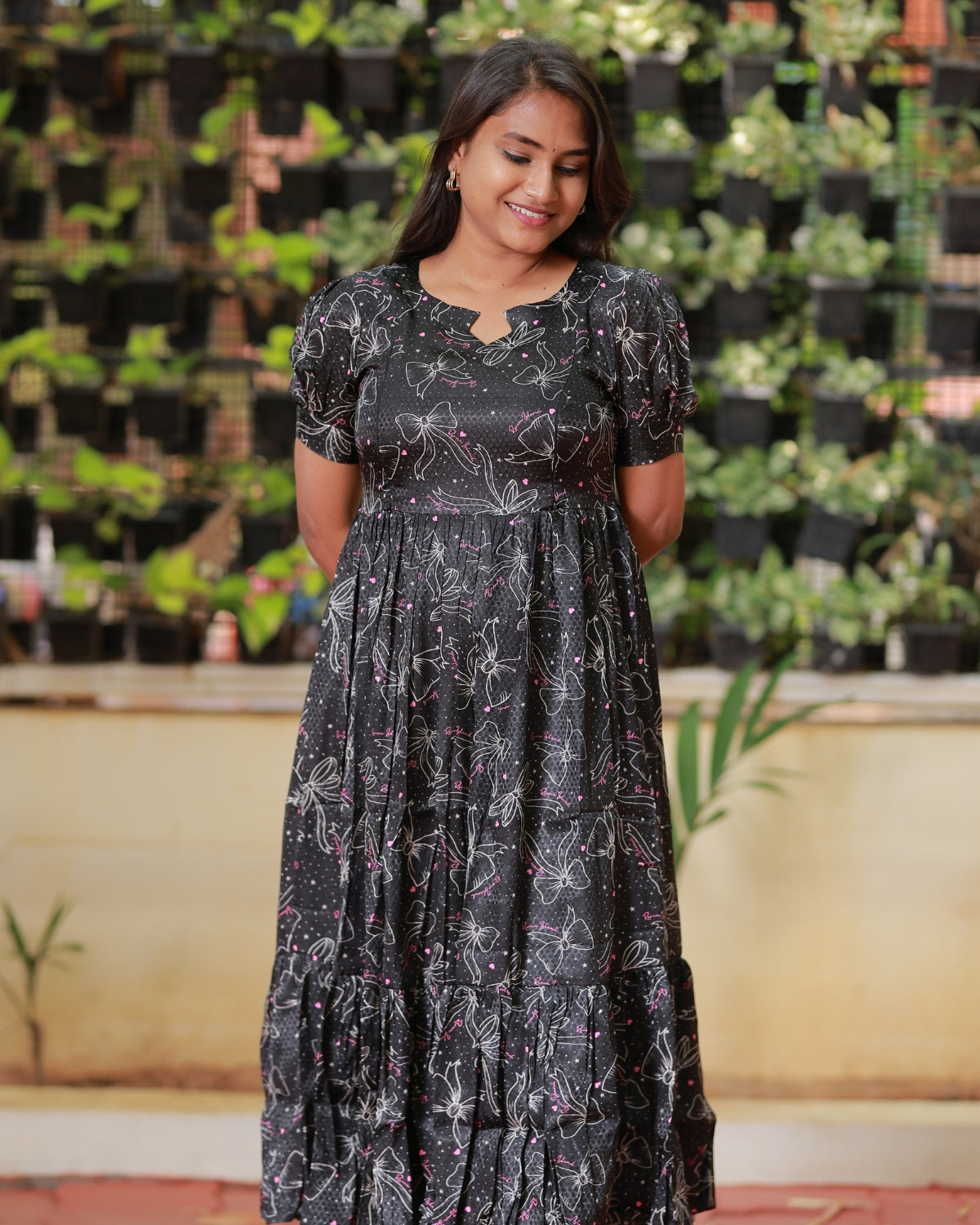 Black Bow | Maternity Kurti