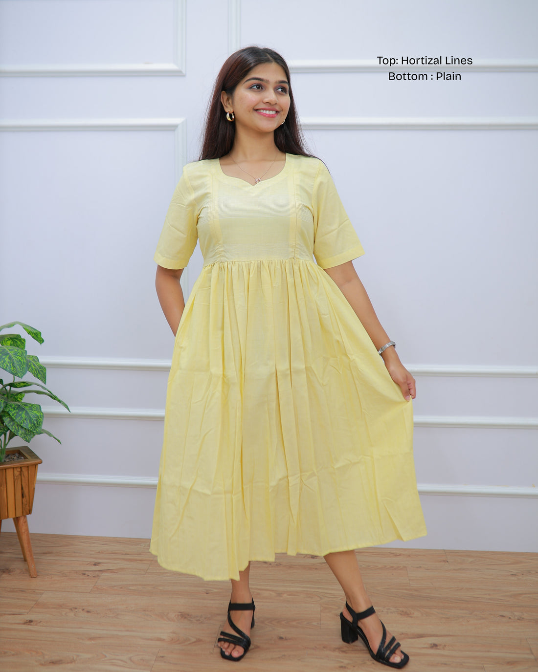 Yellow Linen | Maternity Maxi [Double Side Zips]