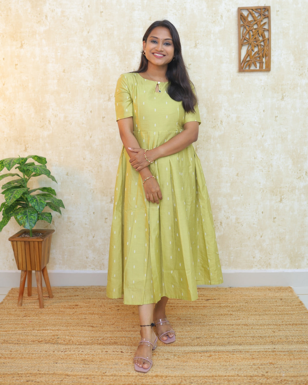 Pastel Green | Tussar Kurti with Lining [FEEDING &amp; NON FEEDING]