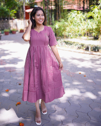 M-Parvati | Maternity Maxi with Top Lining [Double Side Zips] - DISPATCH DATE _ SEP 01