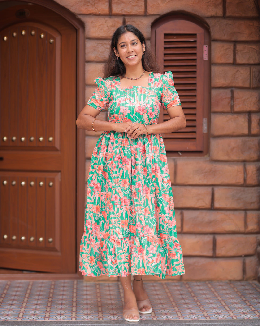 Elakiya | Maternity Maxi with Top Lining [Double Side Zips]