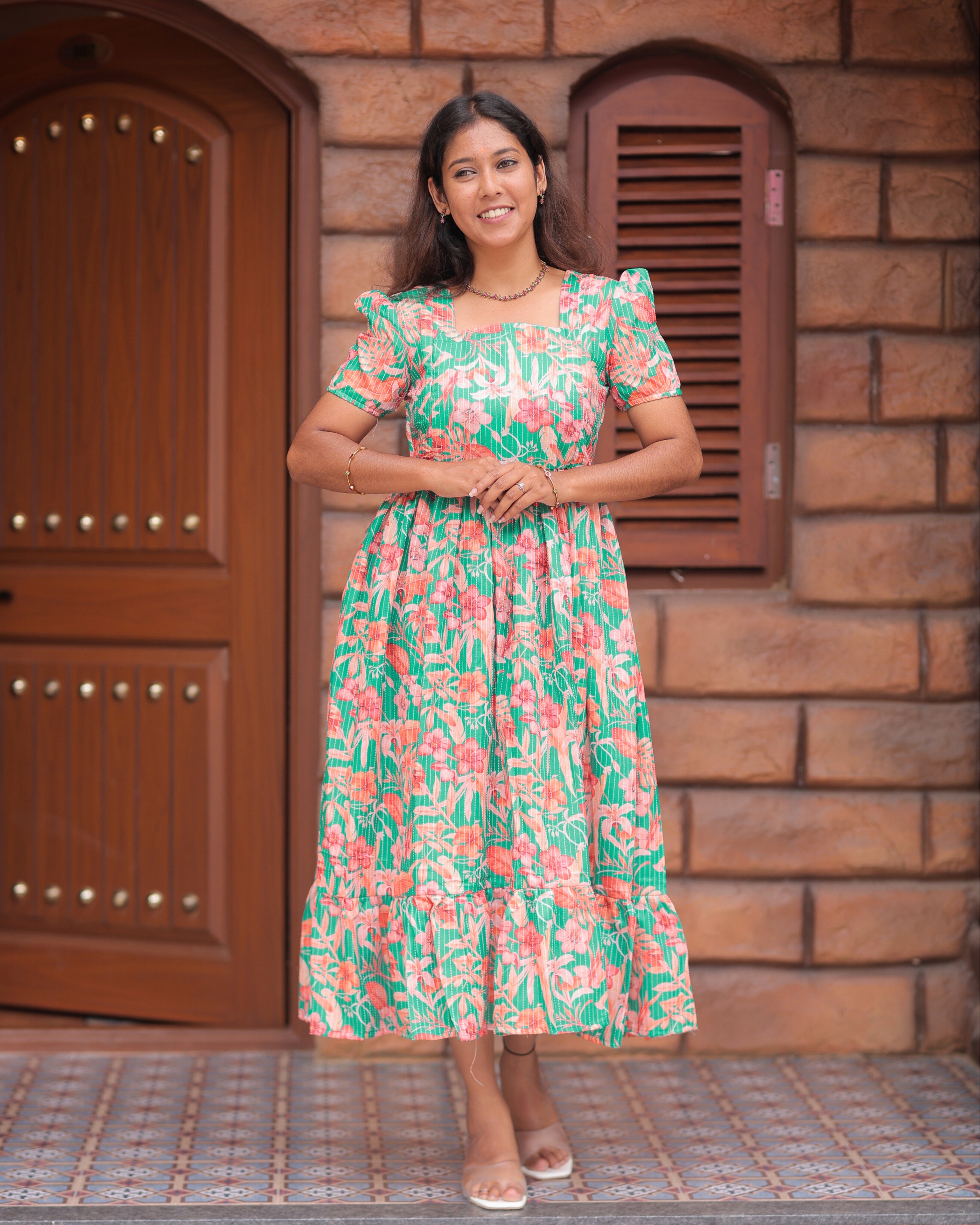 Elakiya | Maternity Maxi with Top Lining [Double Side Zips]