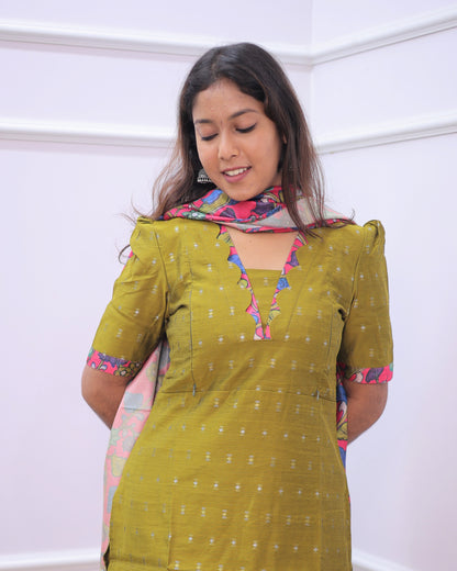 Magizhini | Maternity Kurti with Lining [TOP + DUPATTA]