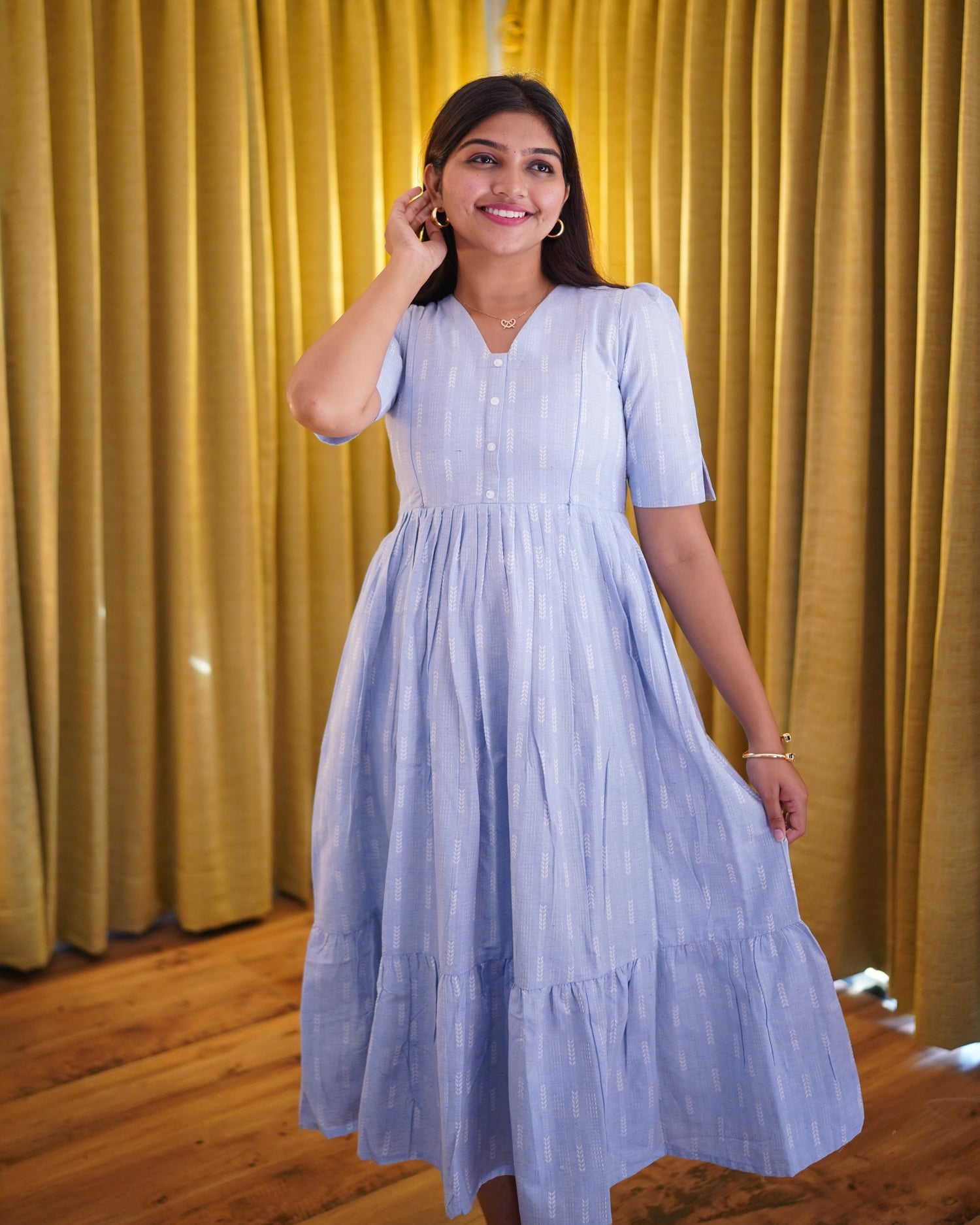 Diya_V4 | Maternity Maxi with Top Lining [Double Side Zips]