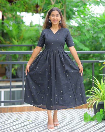 Indira | Maternity Maxi with Full Lining [Double Side Zips]