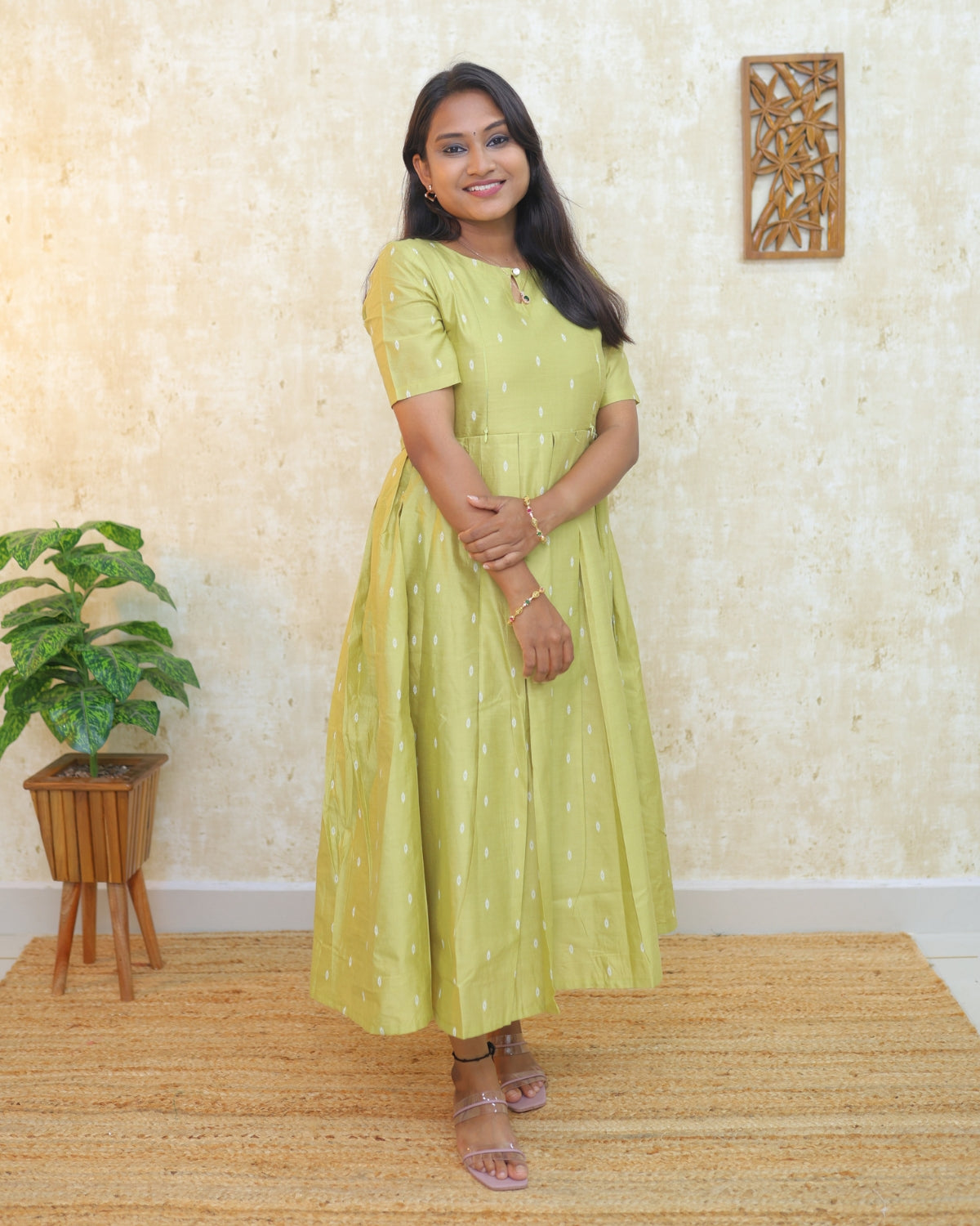 Pastel Green | Tussar Kurti with Lining [FEEDING &amp; NON FEEDING]