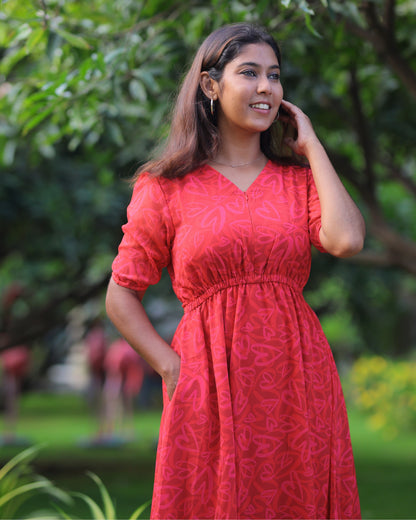Idhaya Maxi with Lining [Center Zip]