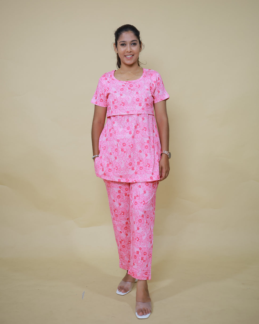 Arya | Zipless Feeding Pant Set