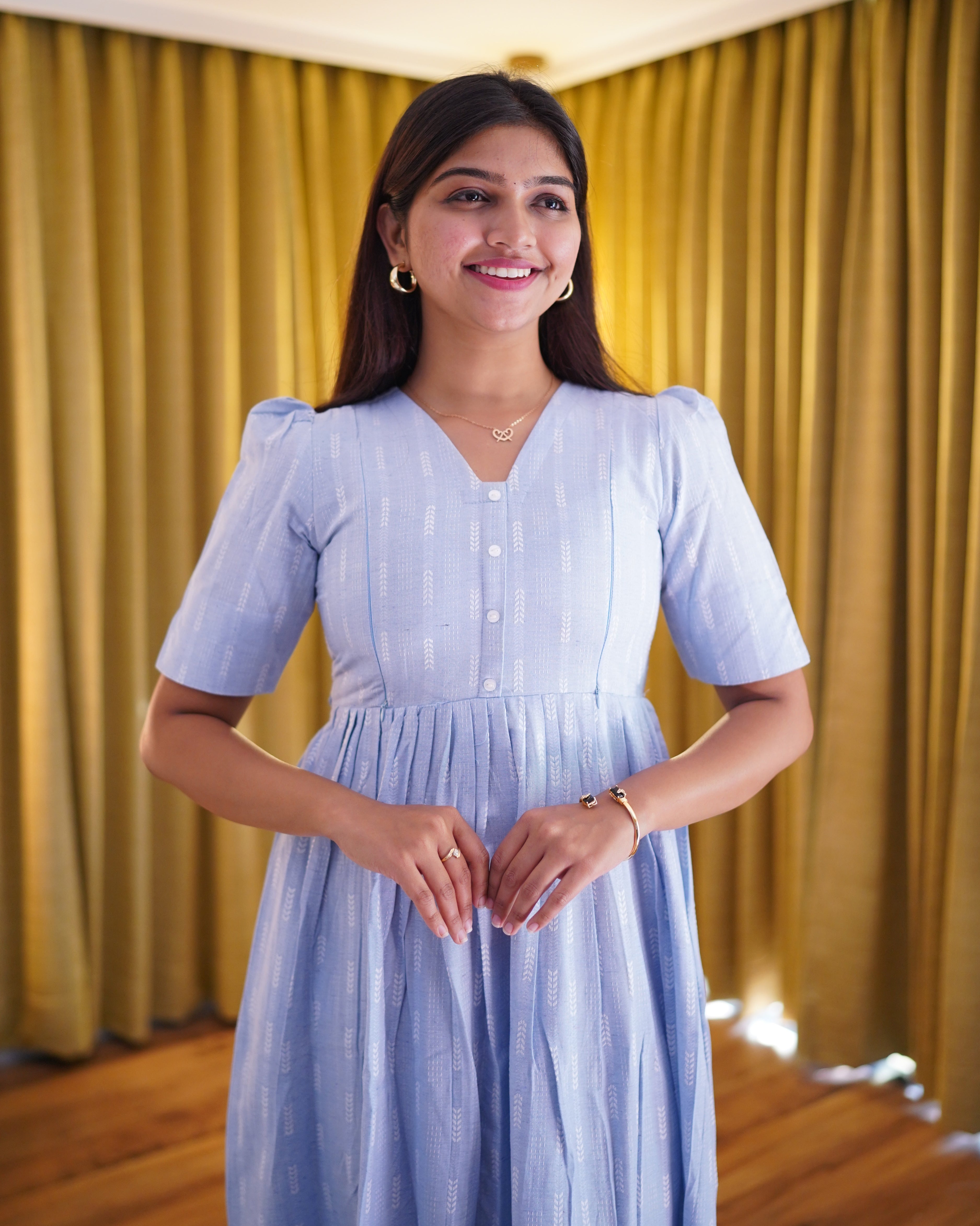 Diya_V4 | Maternity Maxi with Top Lining [Double Side Zips]