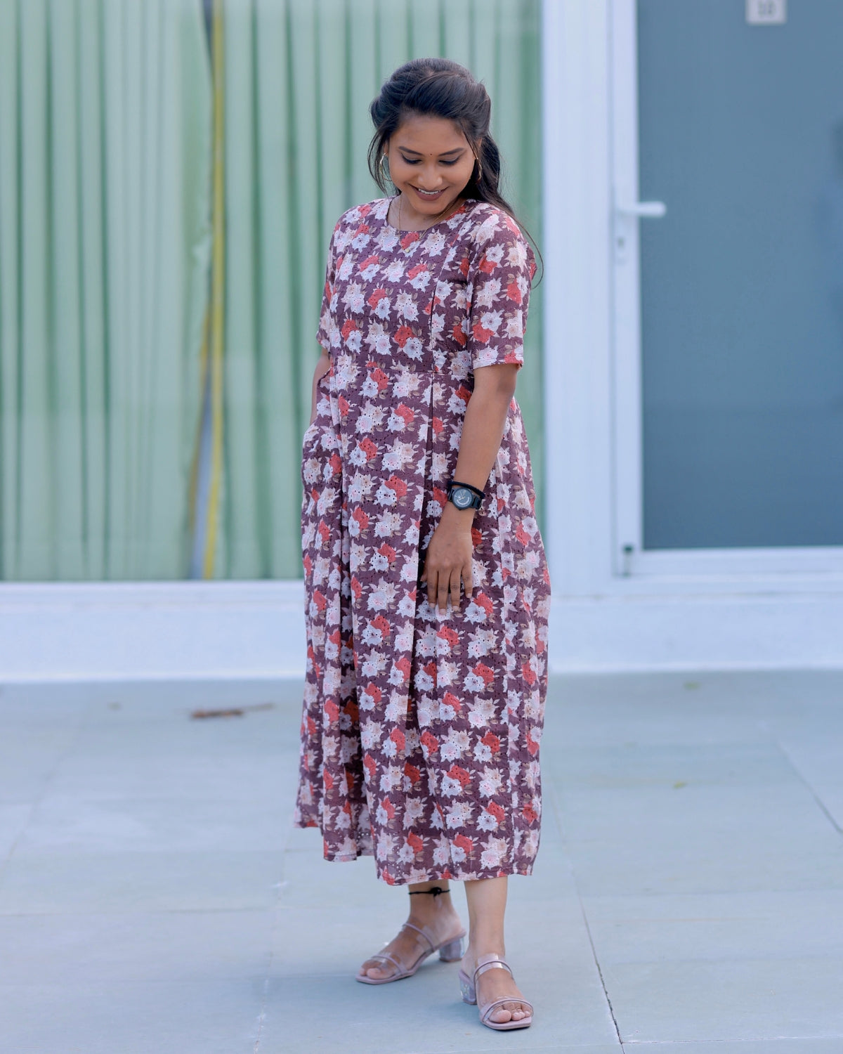 Thara | Hakoba Printed Cotton Kurti with Lining (ONLY FEEDING)