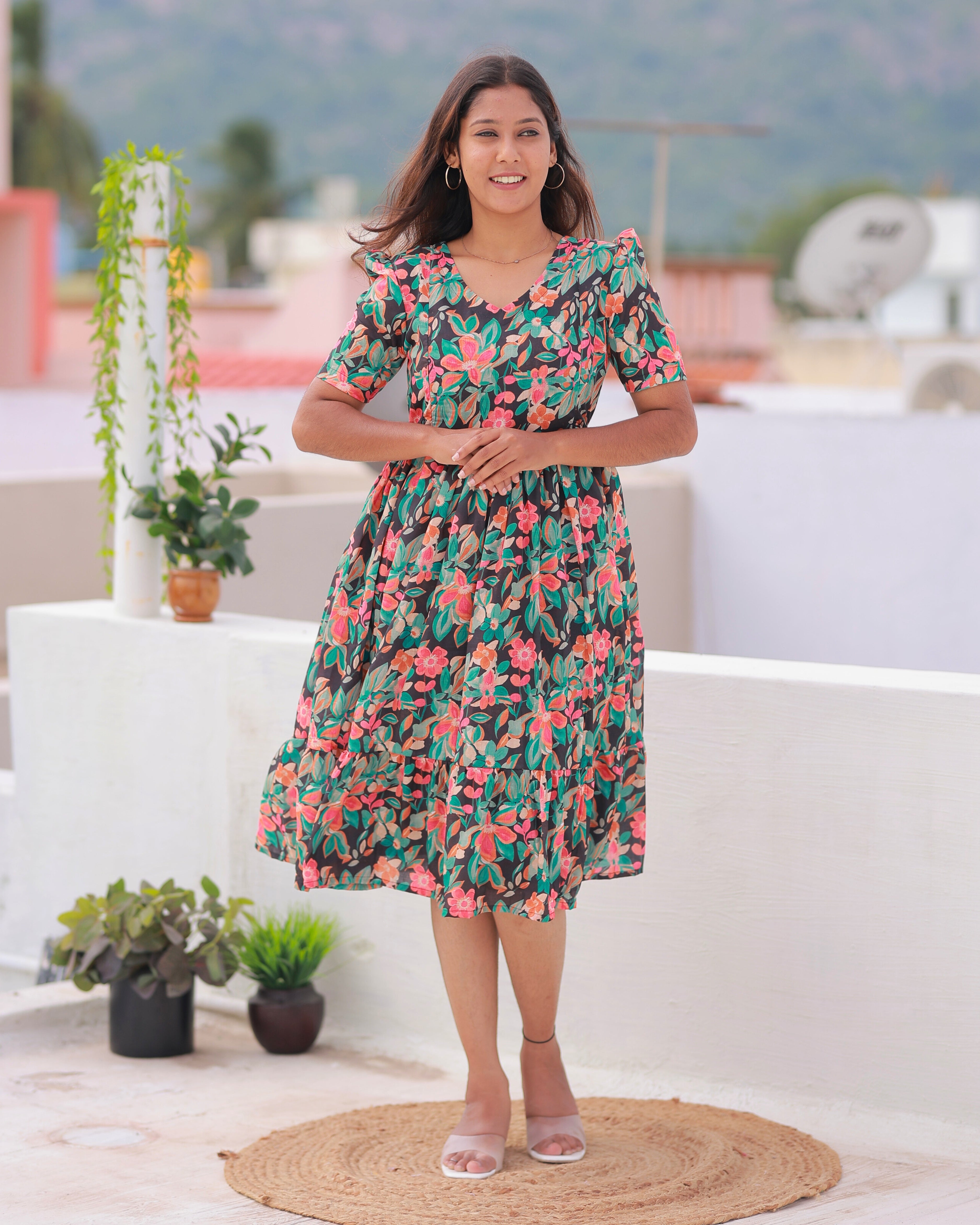 Chetna | Maternity Maxi with Full Lining [Double Side Zips]