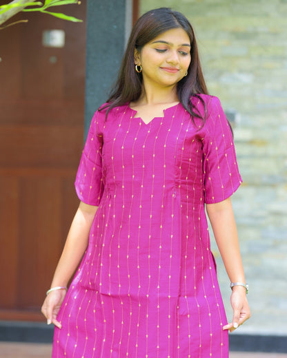 Magenta_Thugil | Maternity Kurti with Lining [TOP ONLY]