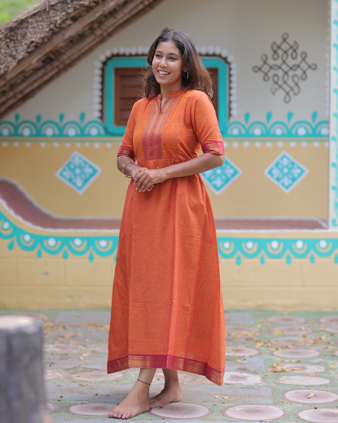 Mangai V1 | Maternity Maxi with Lining [Double Side Zips]