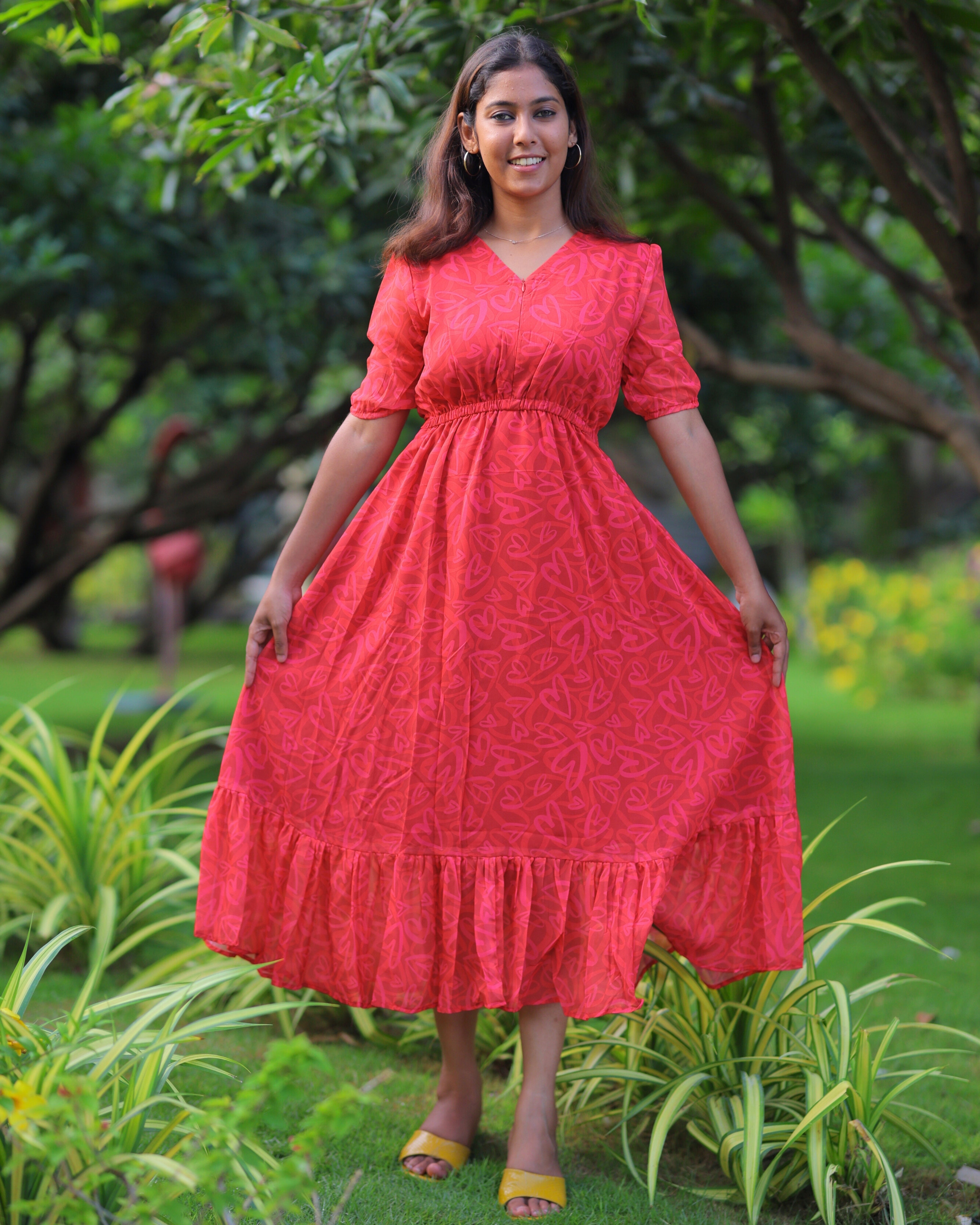 Idhaya Maxi with Lining [Center Zip]