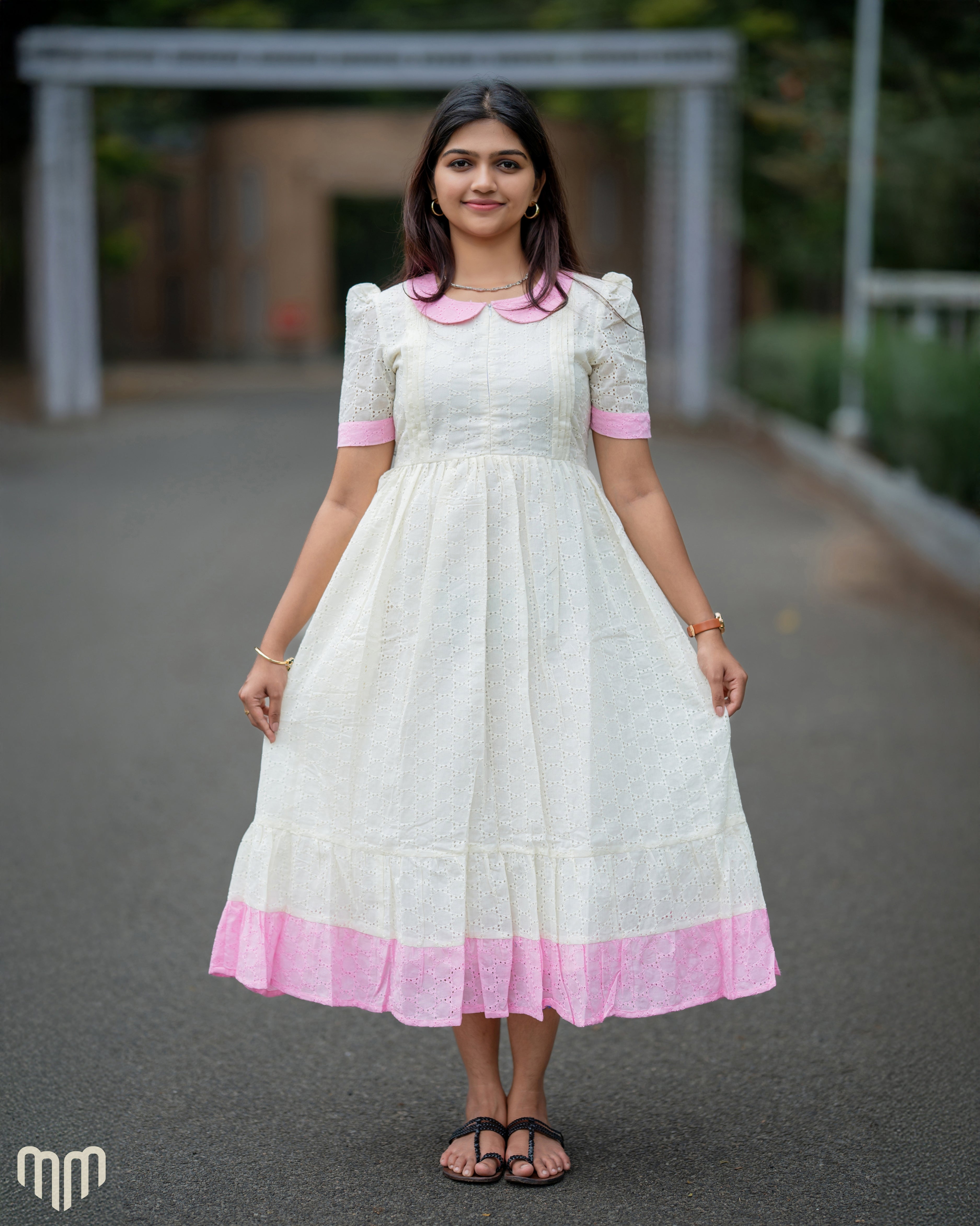 Creamy Hakoba  | Maternity Maxi with Full Lining [Center Zip] DISPATCH DATE_SEP 16