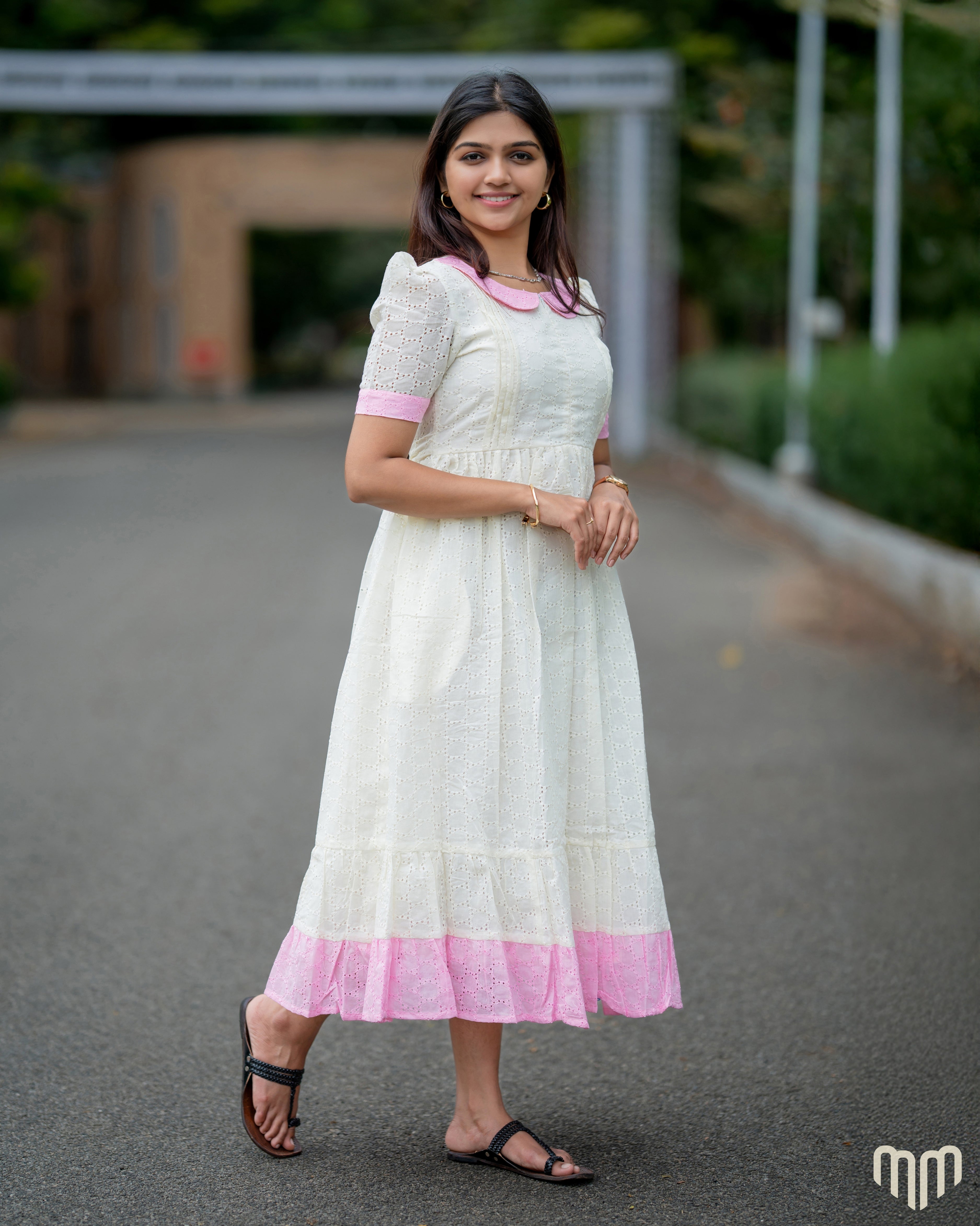 Creamy Hakoba  | Maternity Maxi with Full Lining [Center Zip] DISPATCH DATE_SEP 16