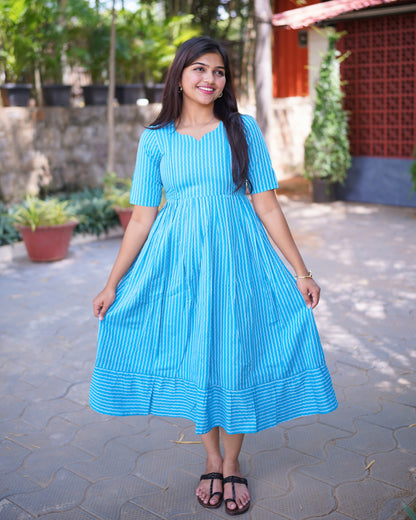 B-Parvati | Maternity Maxi with Top Lining [Double Side Zips] - DISPATCH DATE _ SEP 01