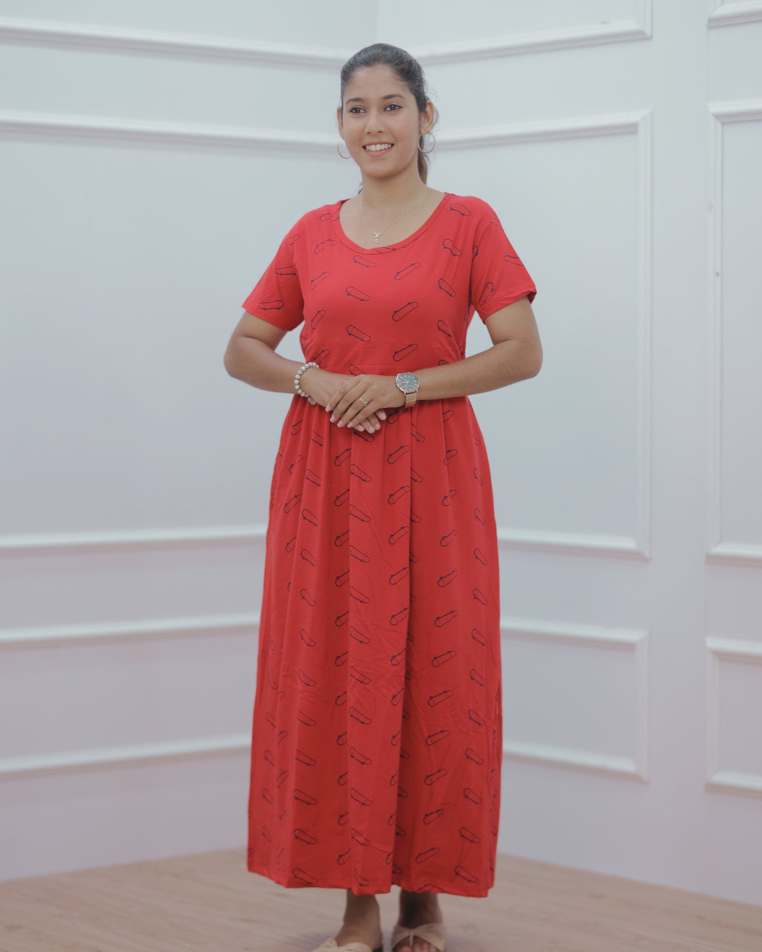 Zia | Zipless Maternity Dress - Normal Sleeves | Full Length