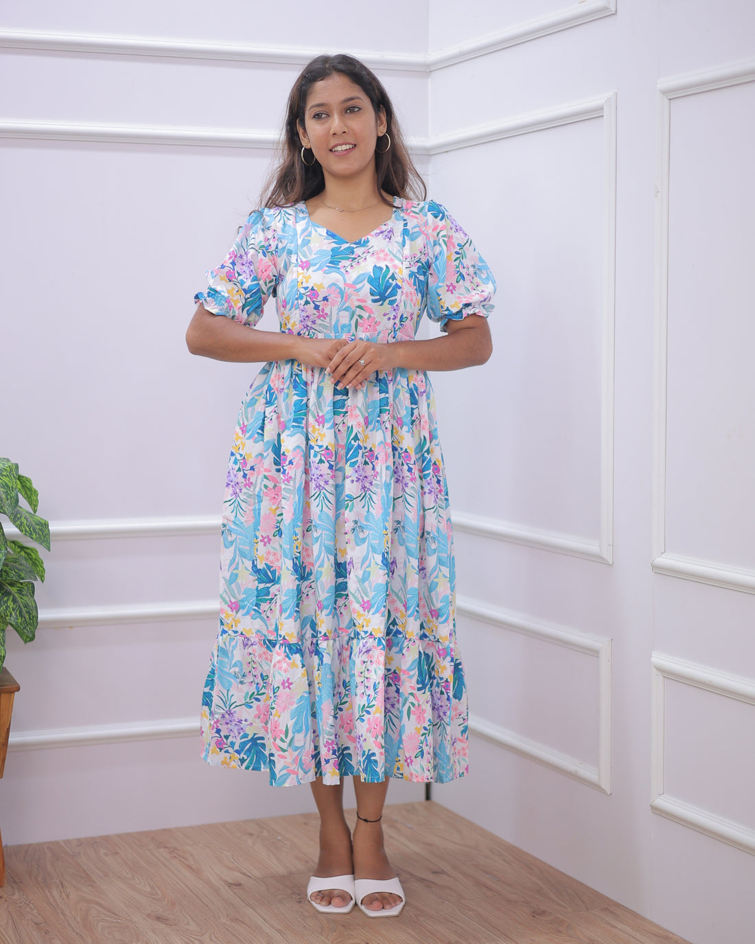 Floral | Maternity Maxi [Double Side Zips]