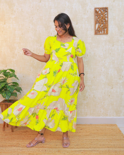 Yellow Bud | Maternity Kurti with Lining - RESTOCKED