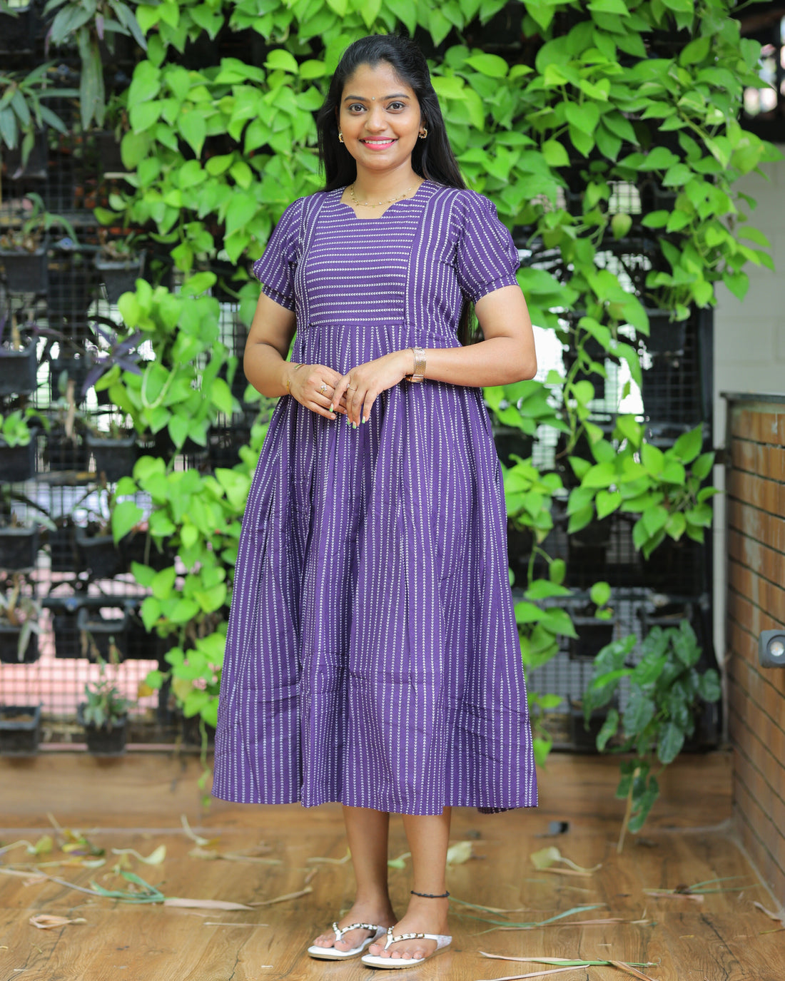 Vilva_V1 Maternity Maxi with Top Lining [Double Side Zips]