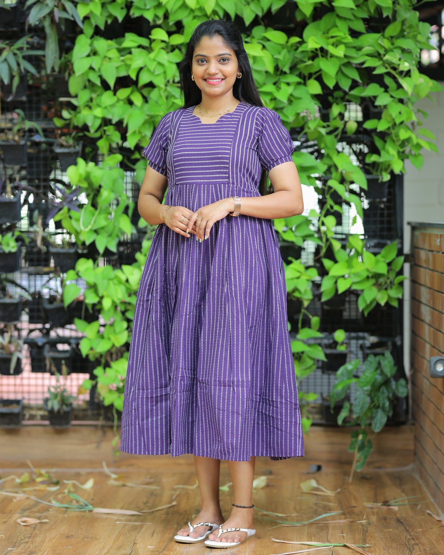Vilva_V1 Maternity Maxi with Top Lining [Double Side Zips]