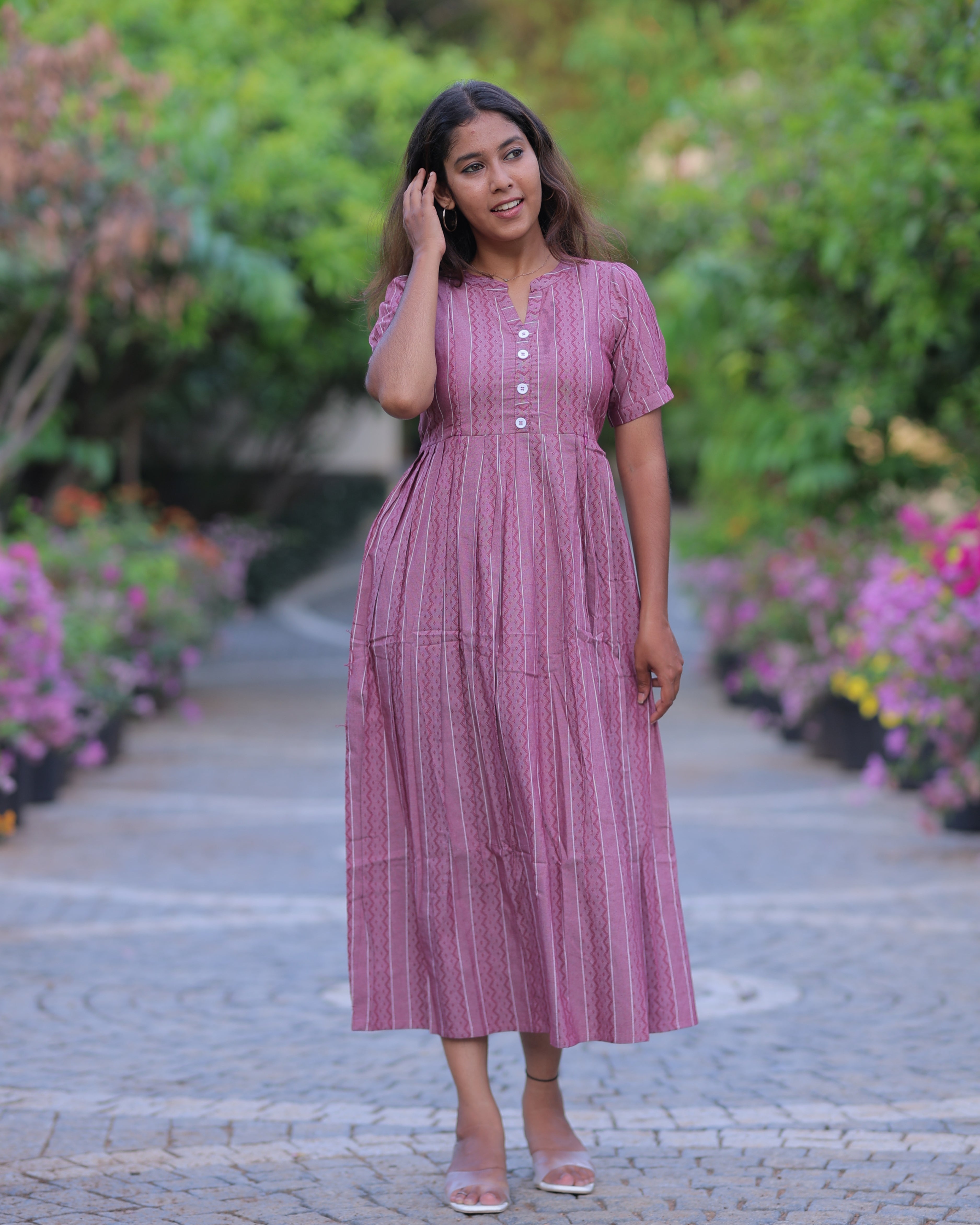Ziva_V3 Maternity Maxi with Top Lining [Double Side Zips]