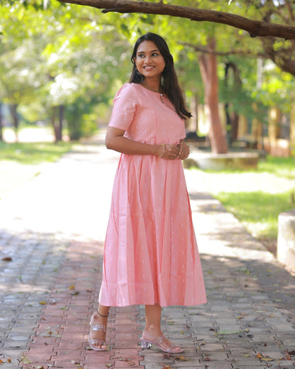 Pastel Pink | Non-Maternity Kurti [Tussar Silk]