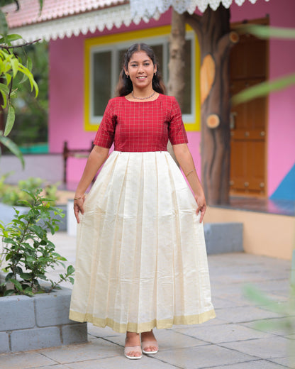 Onam S1_ Maternity Maxi with Full Lining [Double Side Zips]
