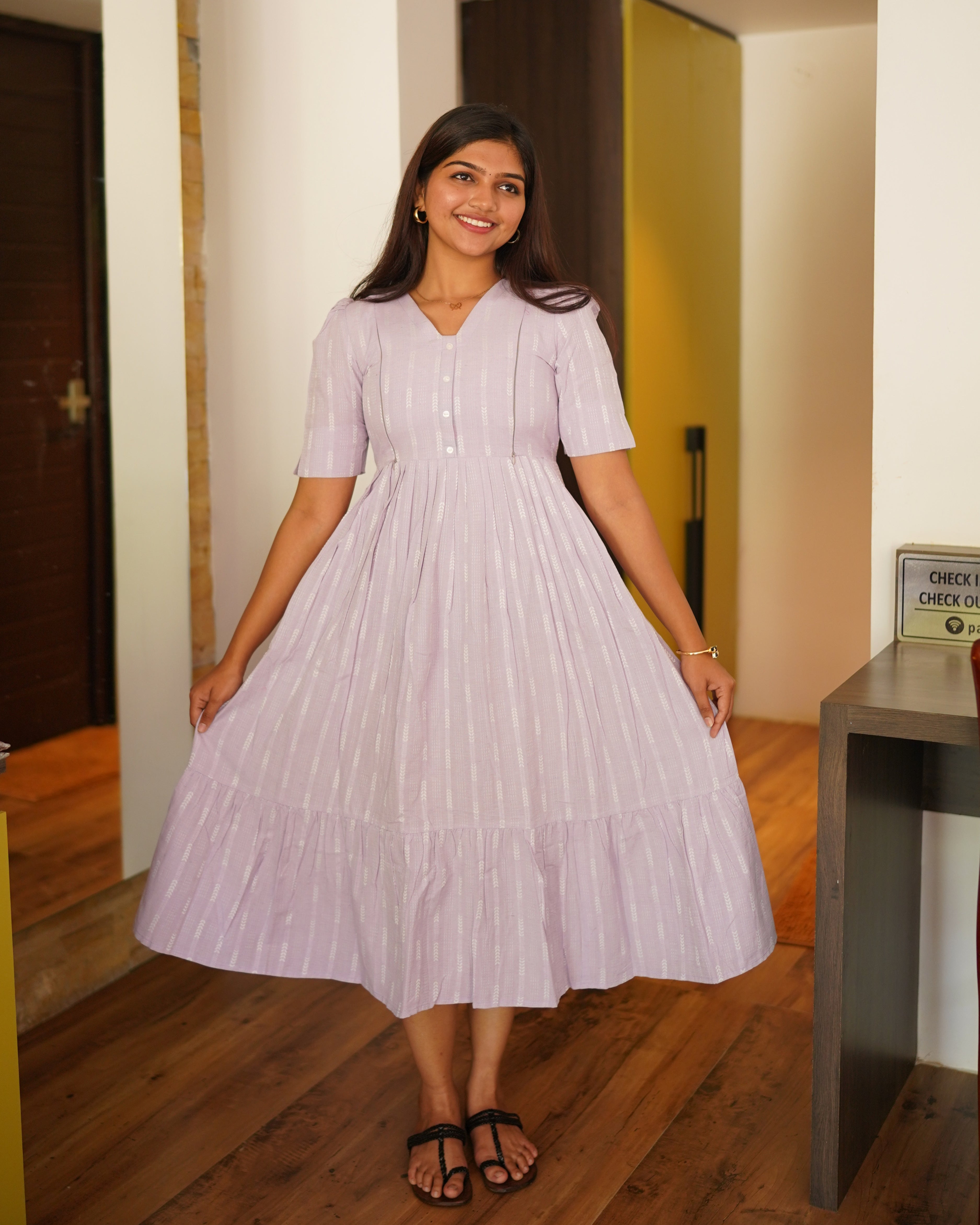 Diya_V1 | Maternity Maxi with Top Lining [Double Side Zips] - DISPATCH DATE _ SEP 01