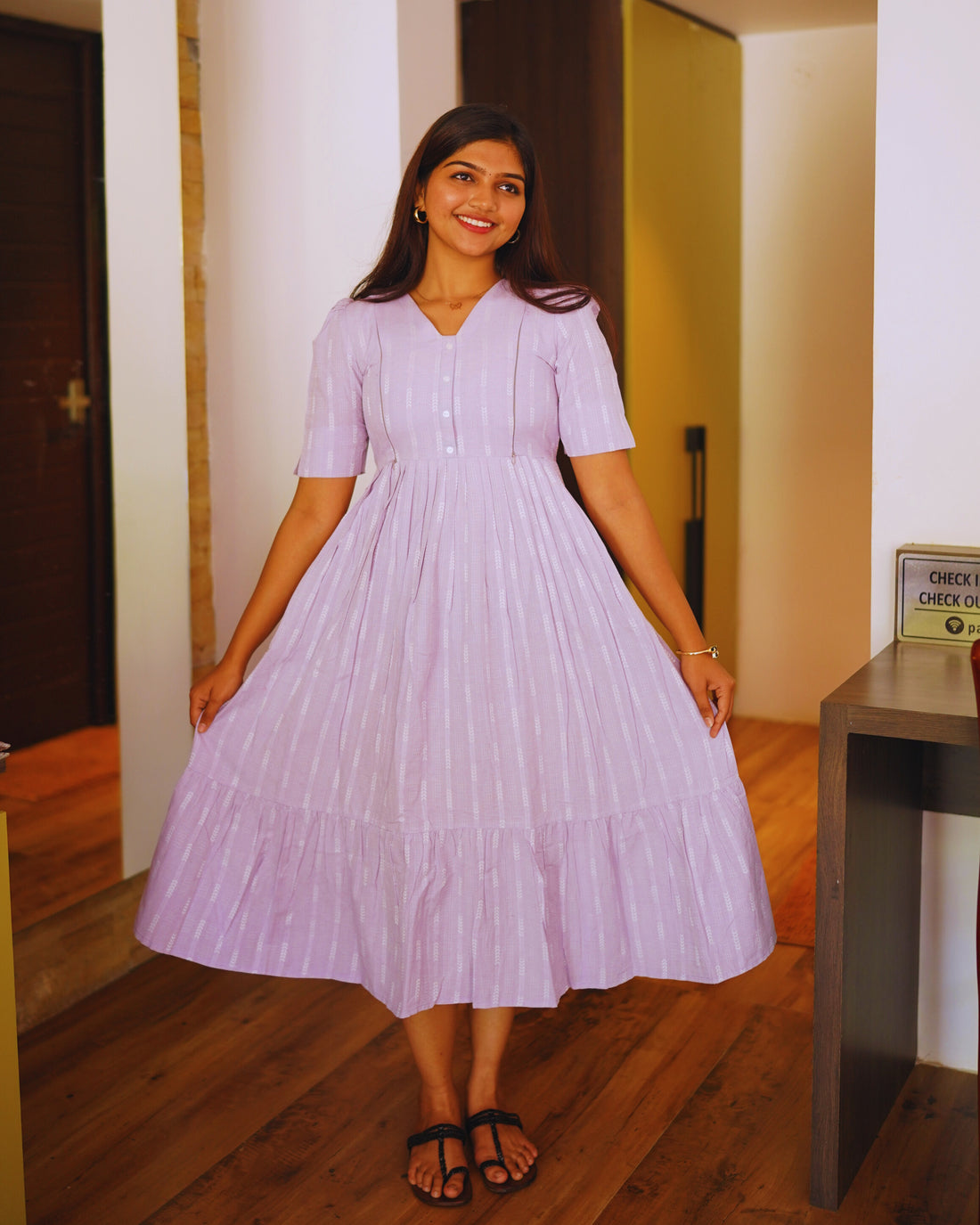 Diya_V1 | Maternity Maxi with Top Lining [Double Side Zips]