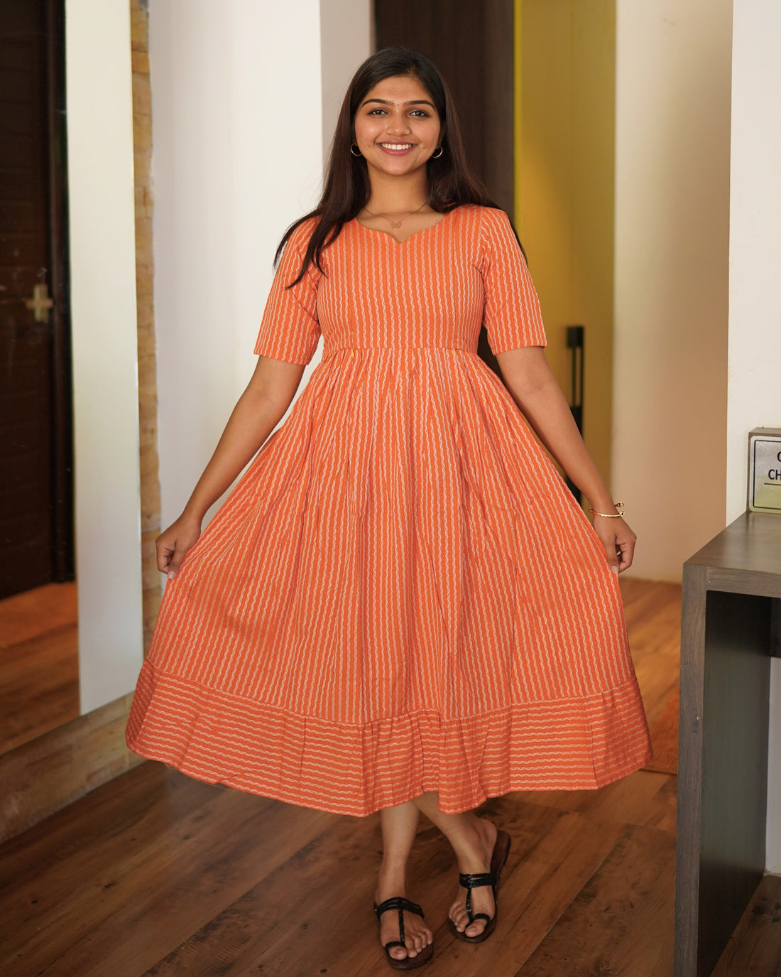 O-Parvati | Maternity Maxi with Top Lining [Double Side Zips] - DISPATCH DATE _ SEP 01
