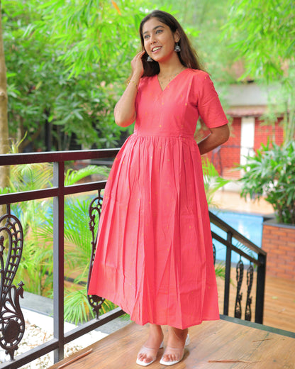 Aaradhana | Maternity Maxi with Full Lining [Double Side Zips]