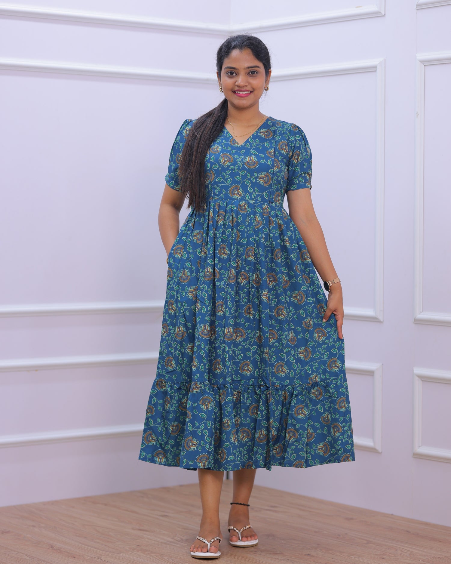 Ambika | Maternity Maxi [Double Side Zips]