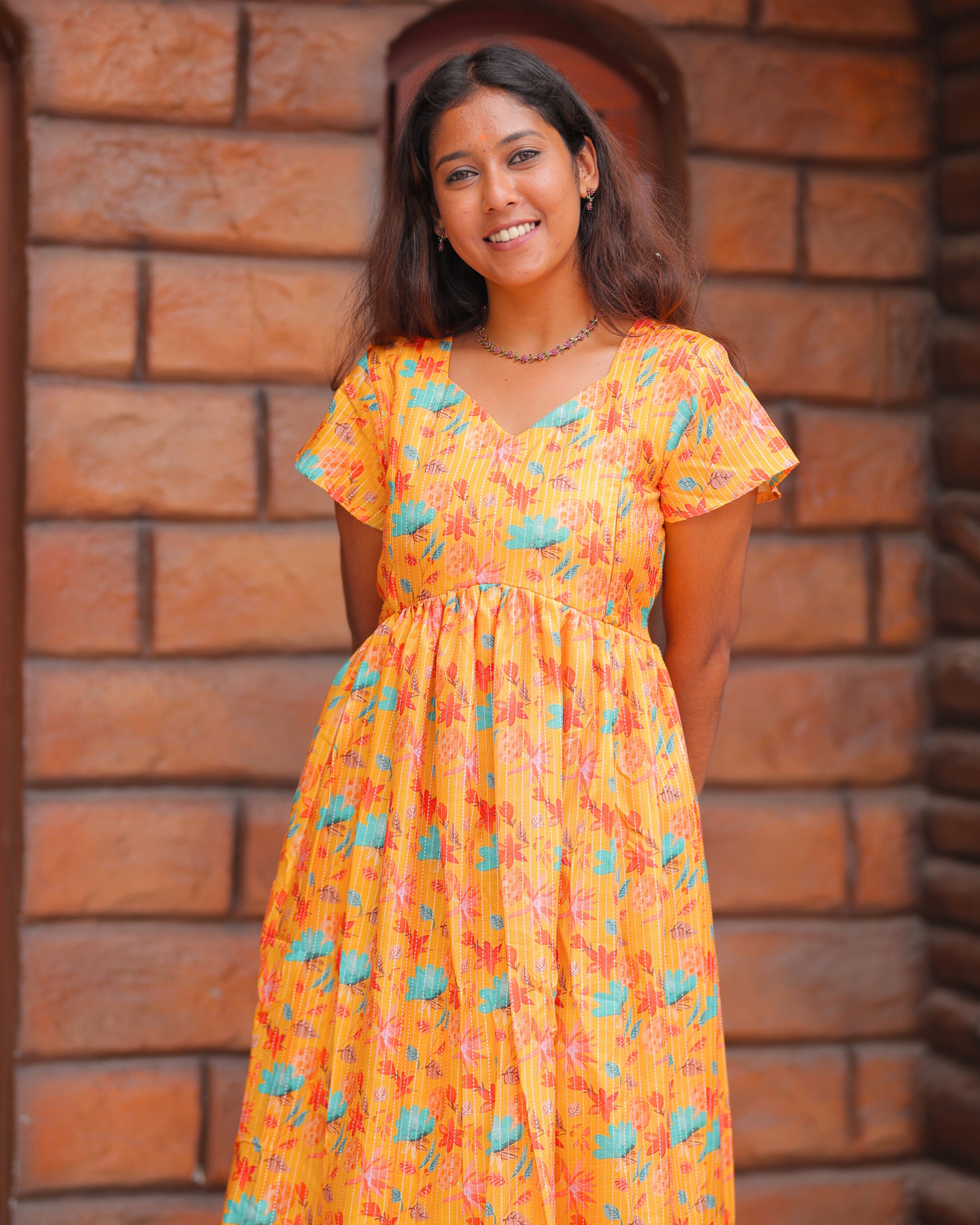 Madhu | Maternity Maxi with Top Lining [Double Side Zips]