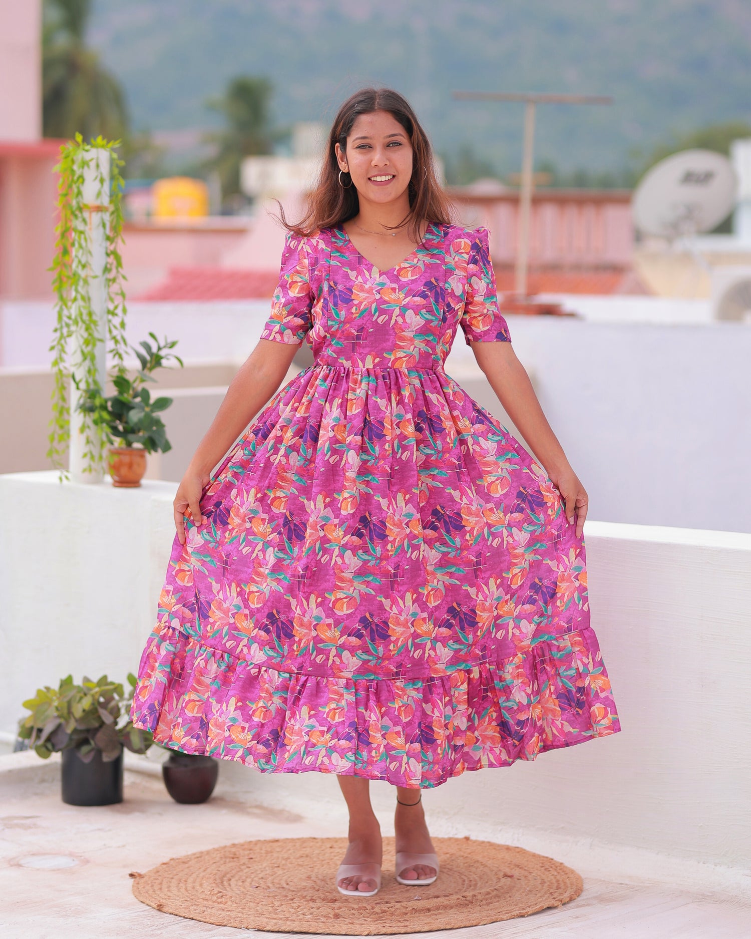 Fariha | Maternity Maxi with Full Lining [Double Side Zips]