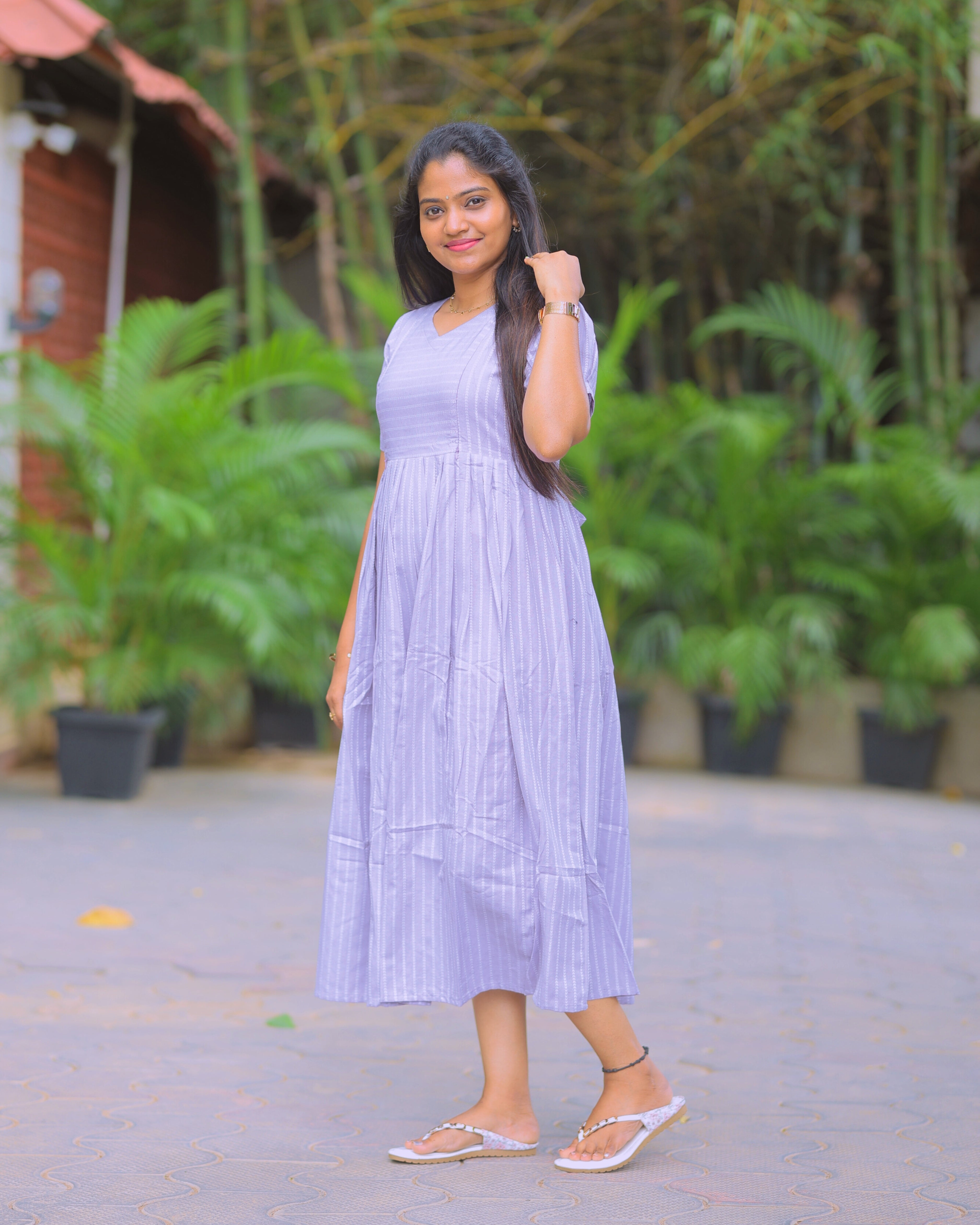 Vilva_V3 Maternity Maxi with Top Lining [Double Side Zips]