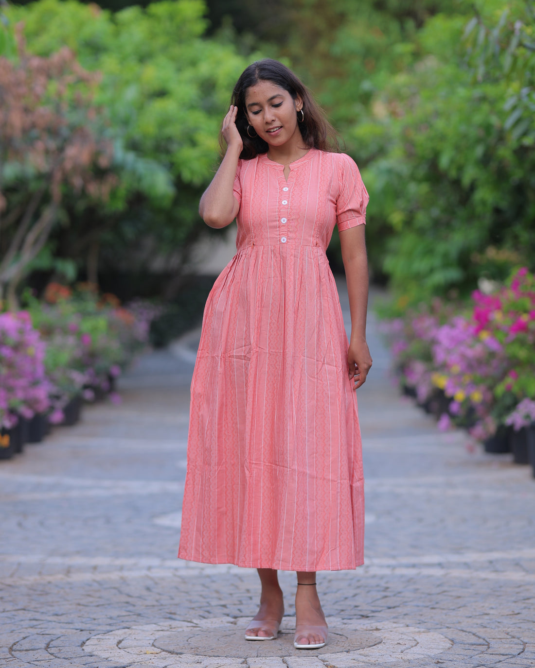 Ziva_V4 Maternity Maxi with Top Lining [Double Side Zips]