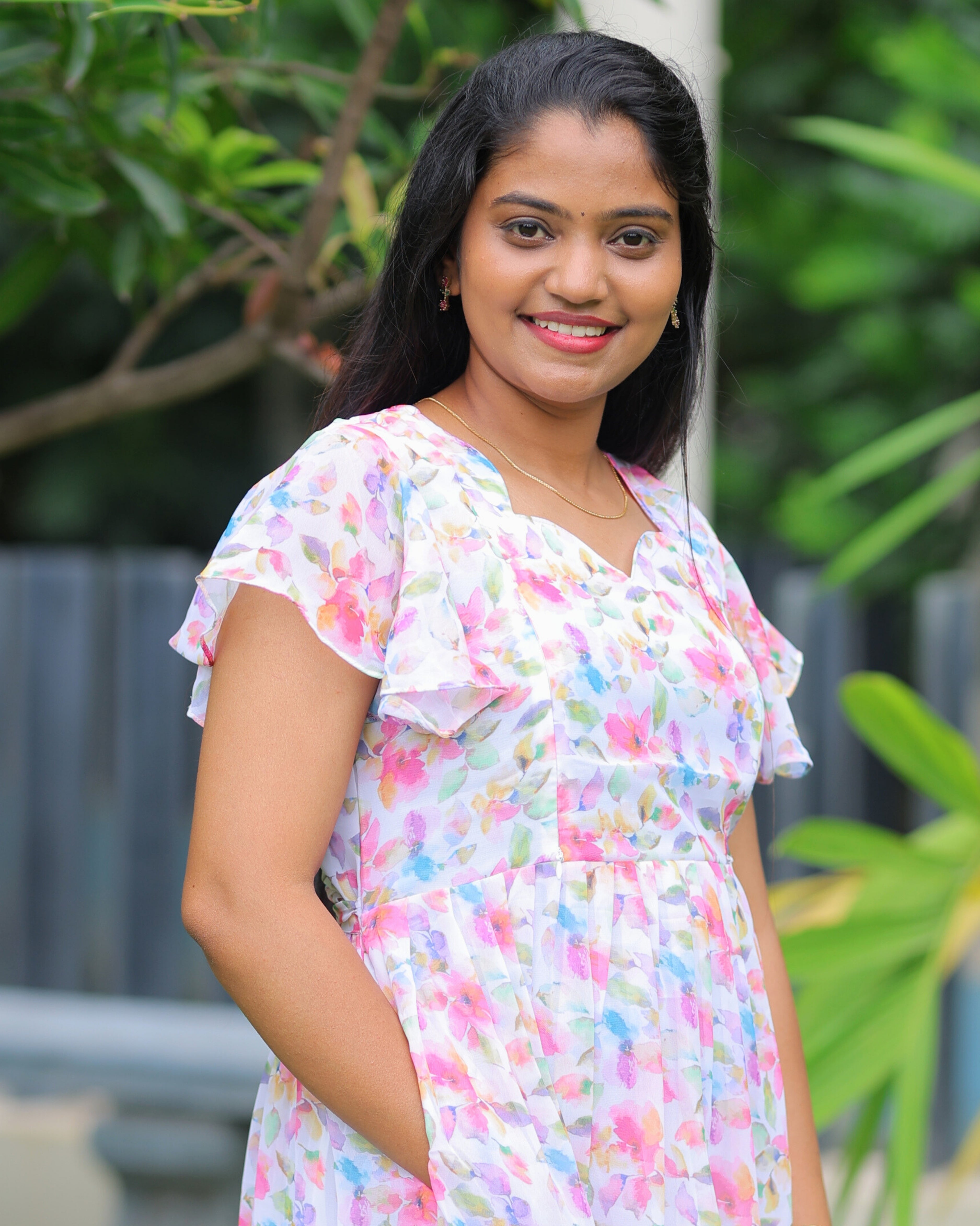 Yazhini | Maternity Maxi with Full Lining [Double Side Zips]