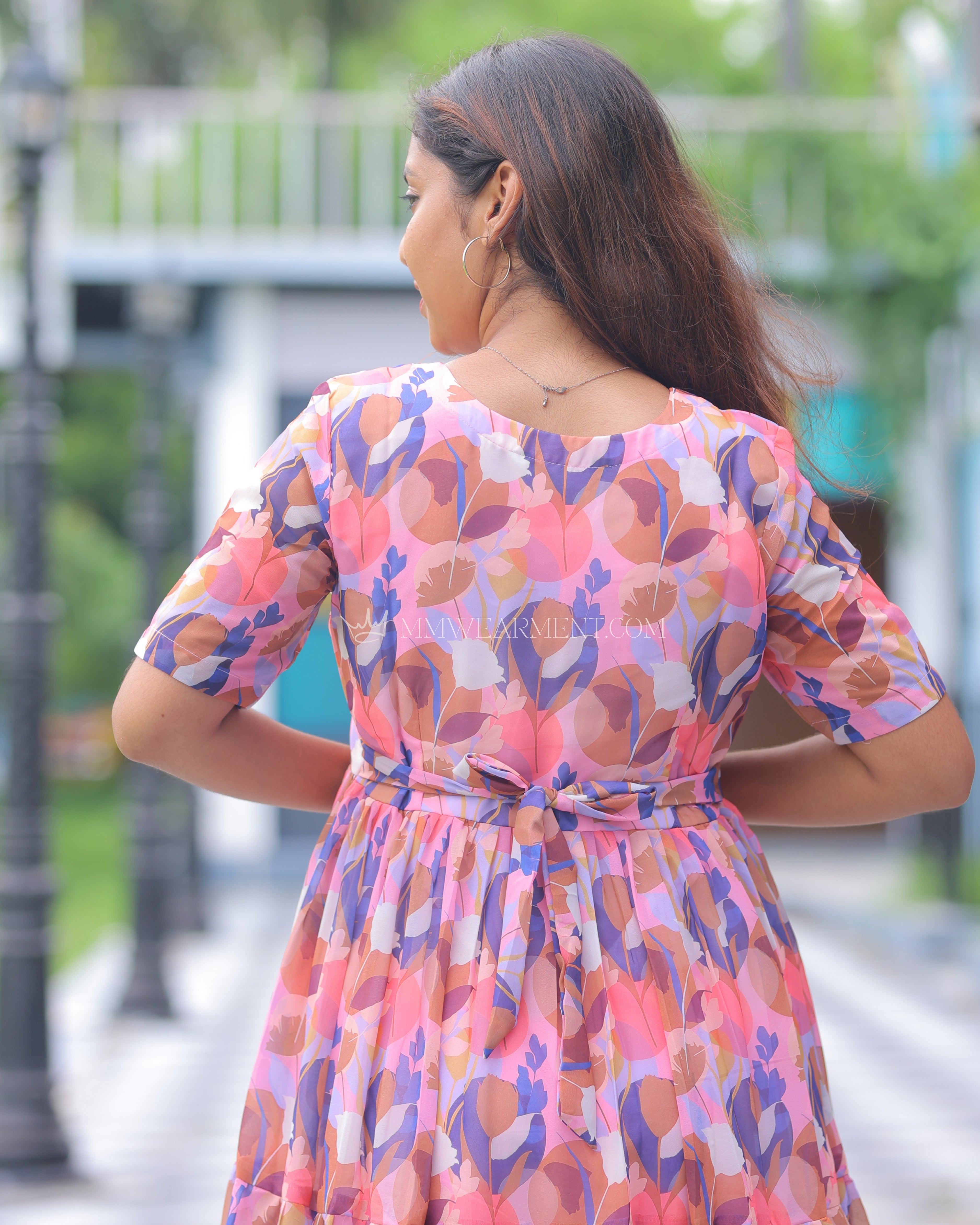 Pretty Petals Maxi with Lining [Center Zip]