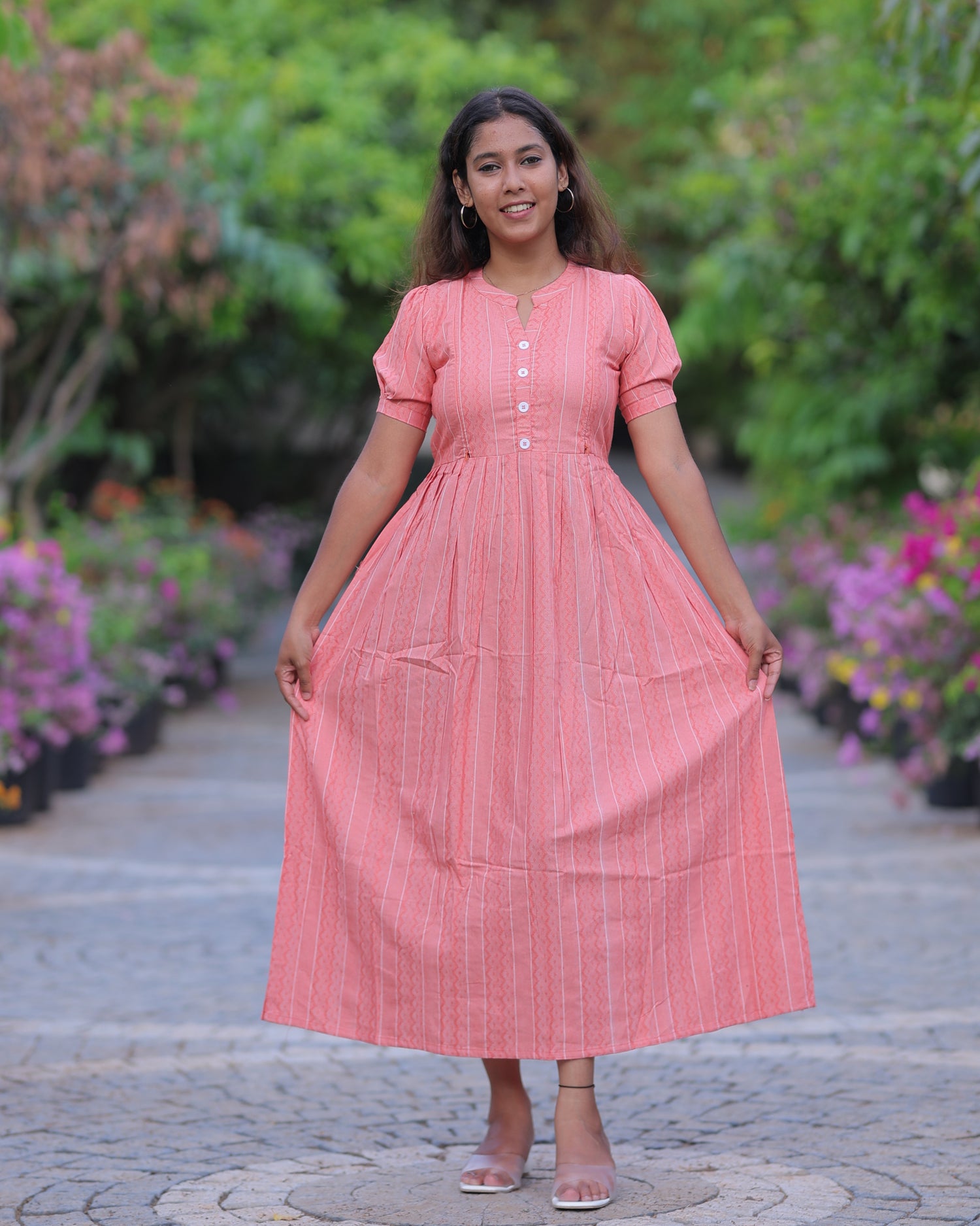 Ziva_V4 Maternity Maxi with Top Lining [Double Side Zips]