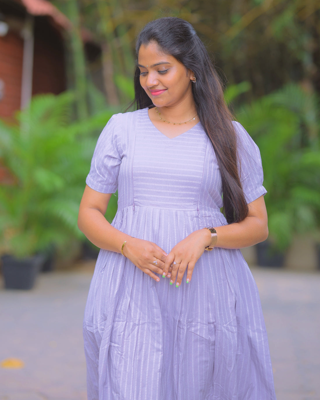 Vilva_V3 Maternity Maxi with Top Lining [Double Side Zips]