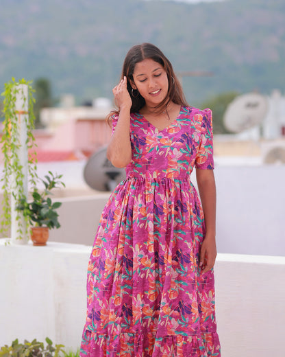 Fariha | Maternity Maxi with Full Lining [Double Side Zips]