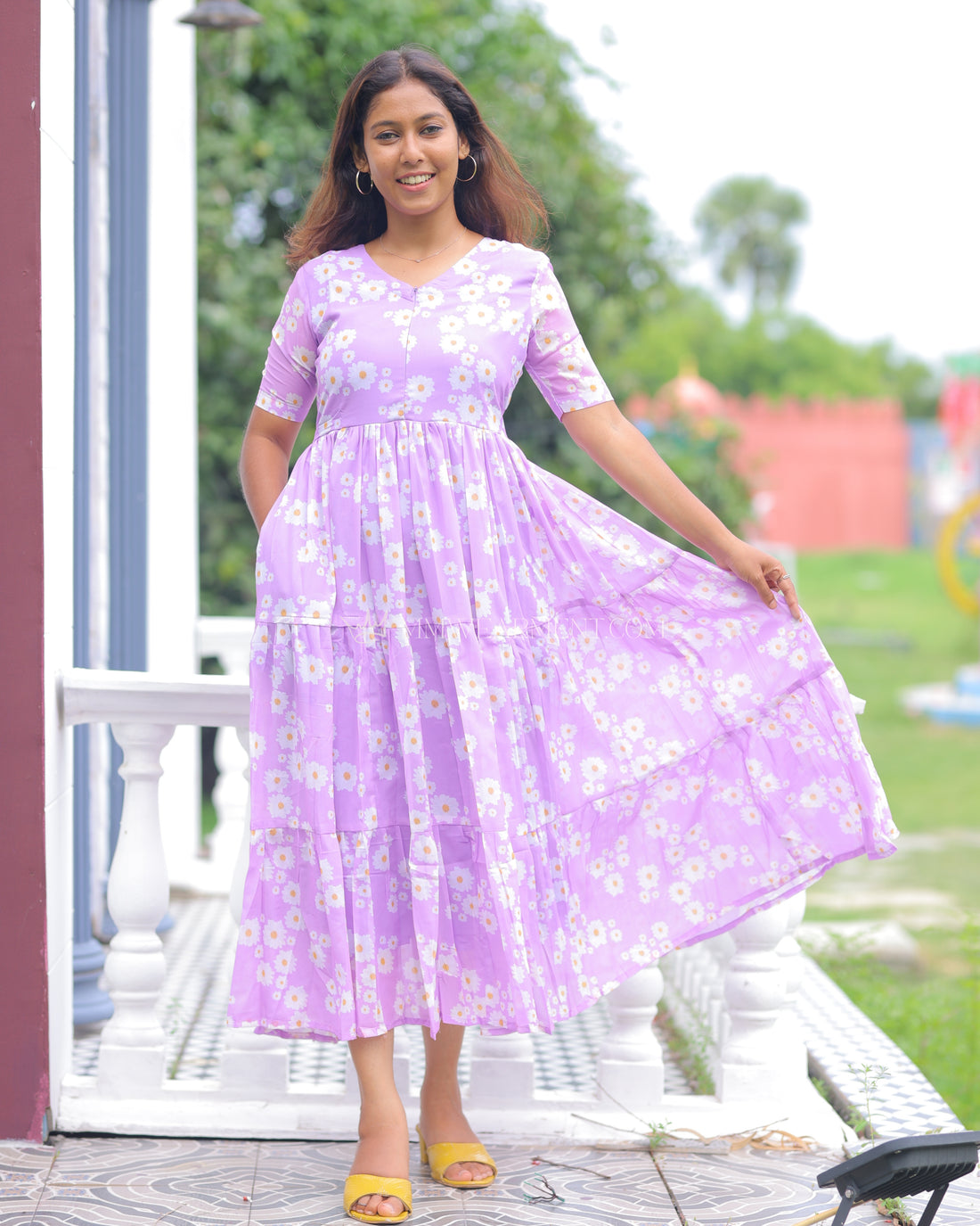 Lilac Love Maxi with Lining [Center Zip]