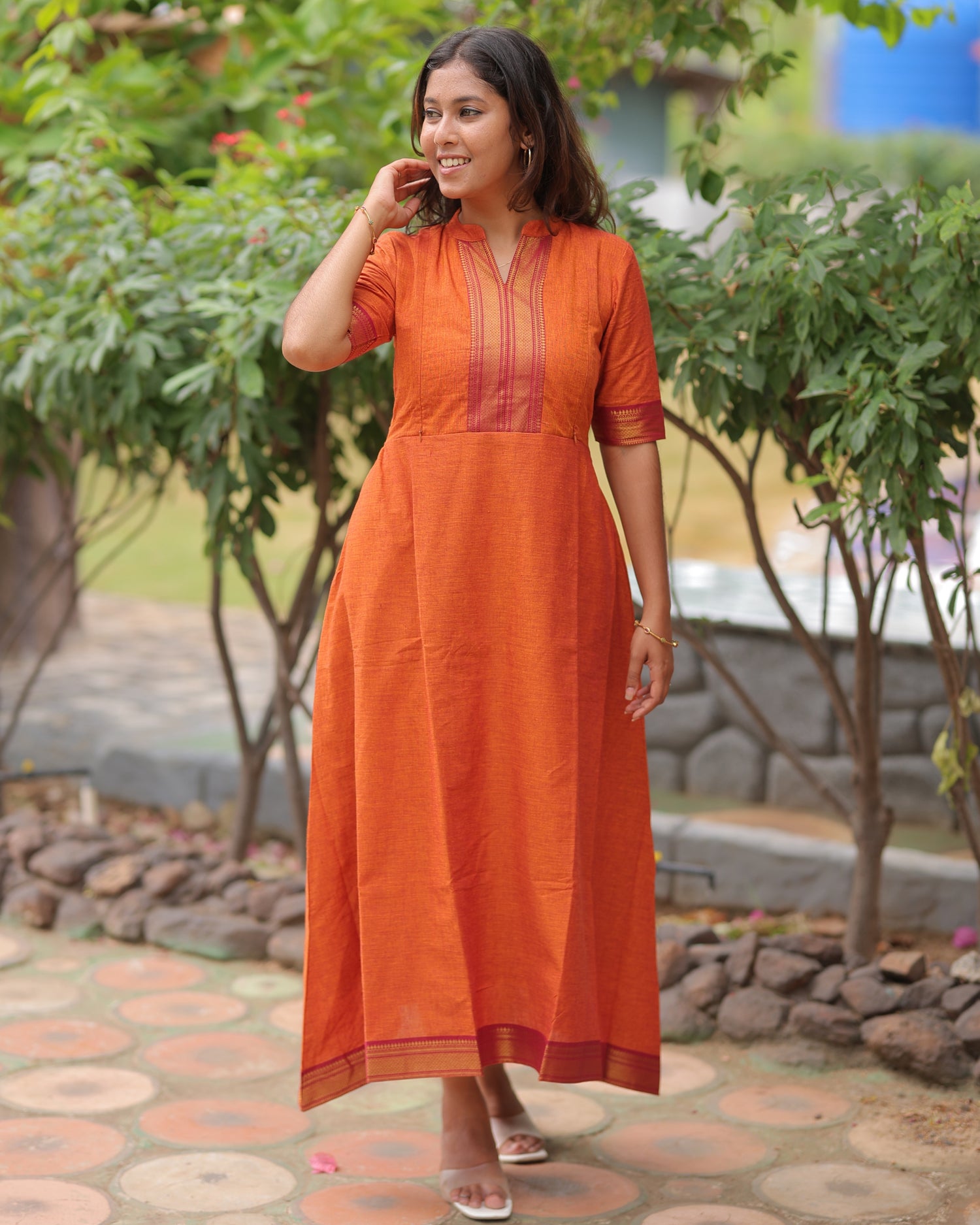 Mangai V1 | Maternity Maxi with Lining [Double Side Zips]