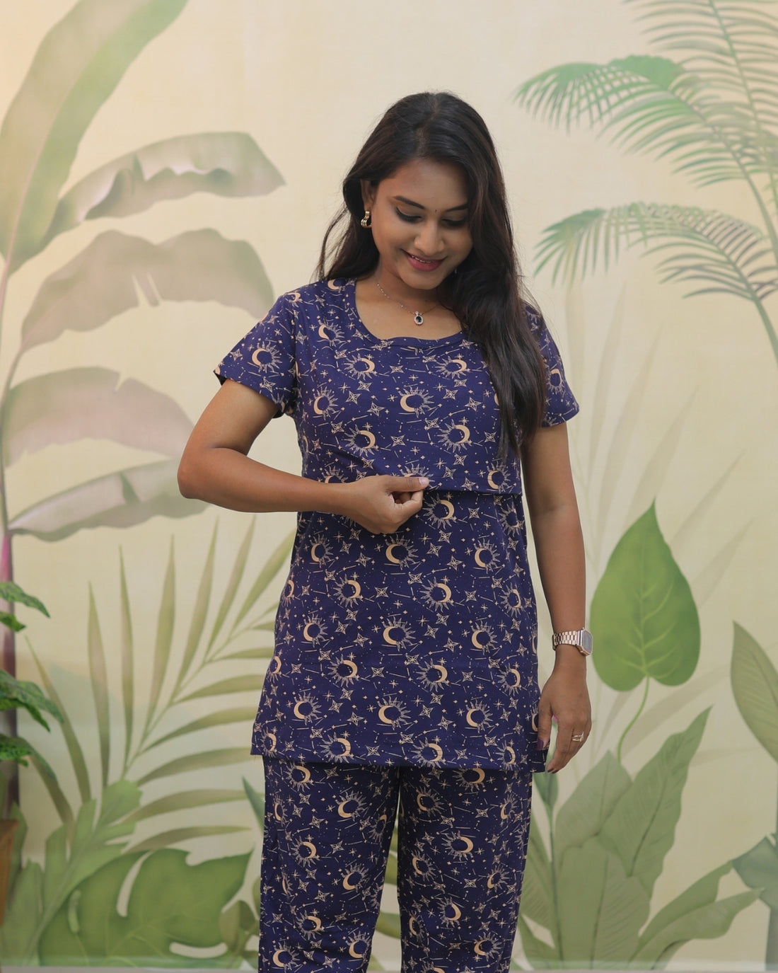 Keerthi | Zipless Feeding Pant Set