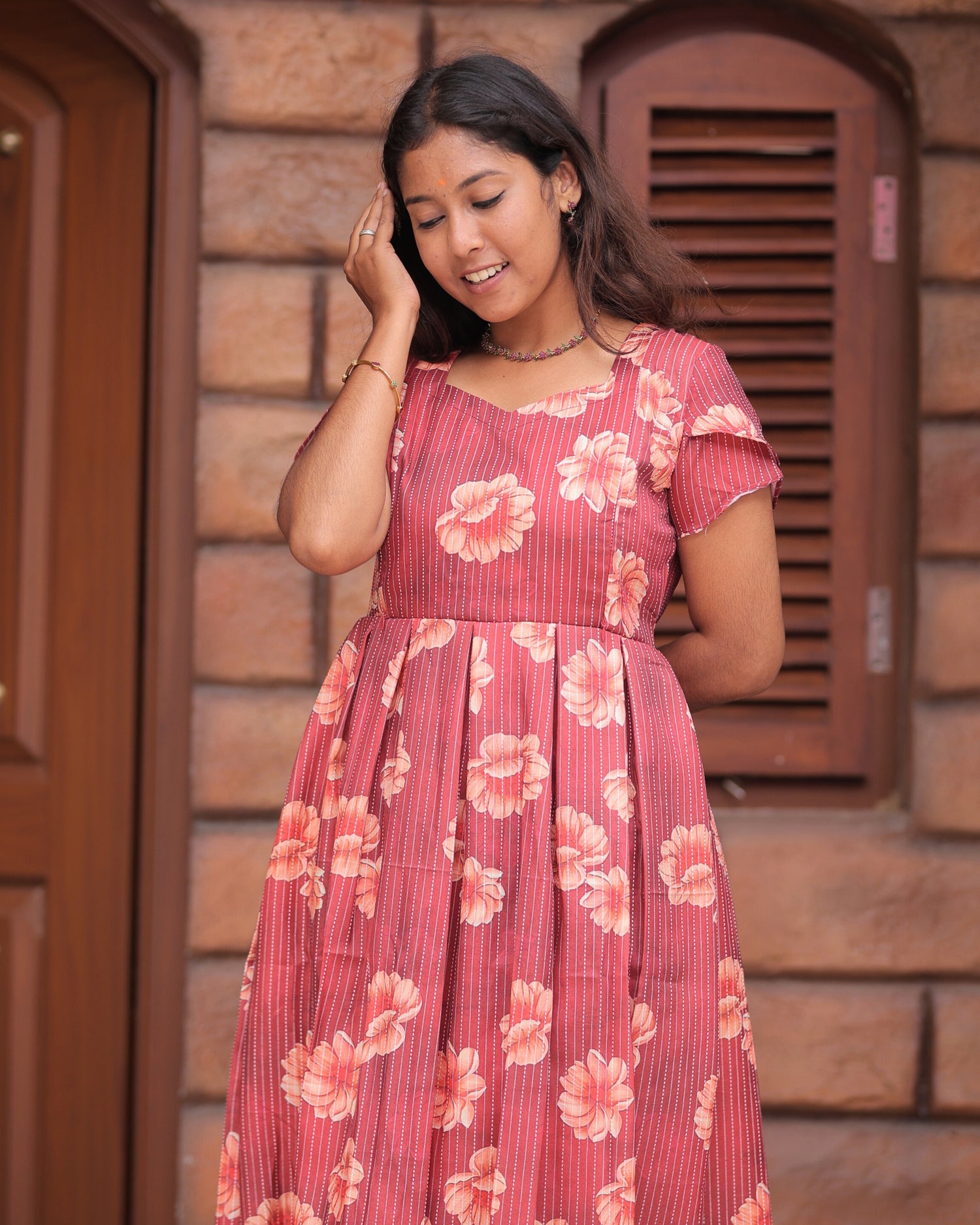 Nethra | Maternity Maxi with Top Lining [Double Side Zips]