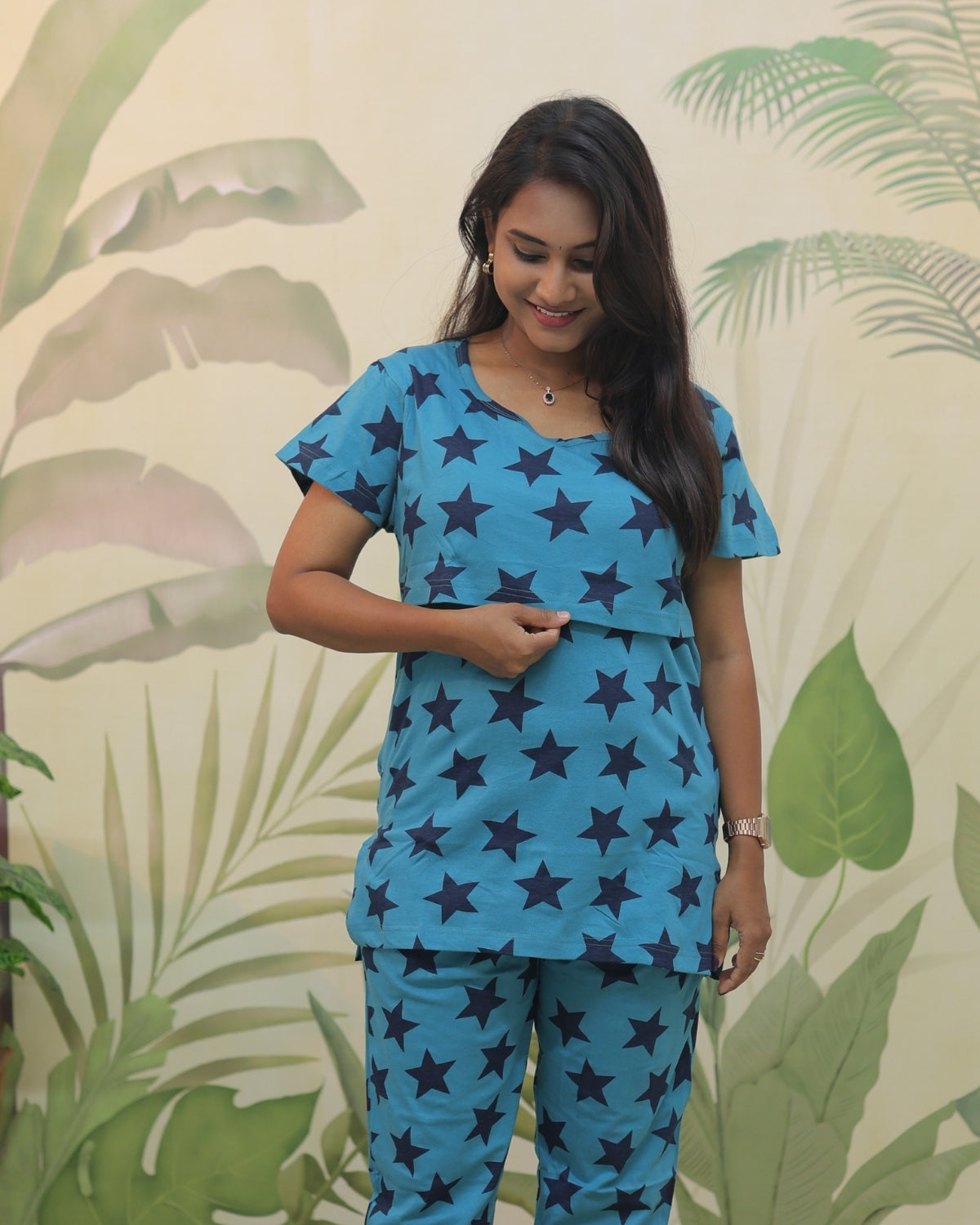 Naila | Zipless Feeding Pant Set