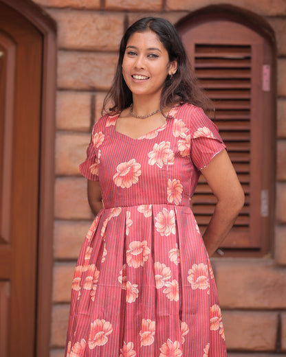 Nethra | Maternity Maxi with Top Lining [Double Side Zips]