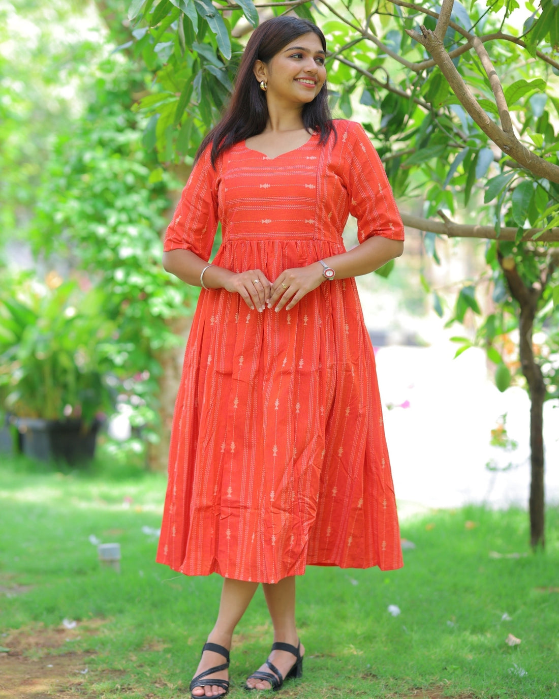 Kothai_arrow | Maternity Maxi with Lining